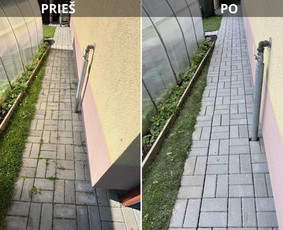 Trinkelių, fasadų, stogų plovimas / Aplinkos Priežiūra / Darbų pavyzdys ID 3418254
