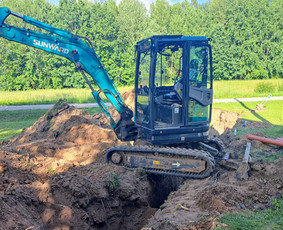 Ekskavatoriaus nuoma - Žemės kasimo darbai. Mini ekskavatoriaus paslaugos. - 1