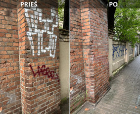 Spec. valymas: grafičių, fasado, sniego ir kt. / Profesionalus paviršių valymas. / Darbų pavyzdys ID 3428196