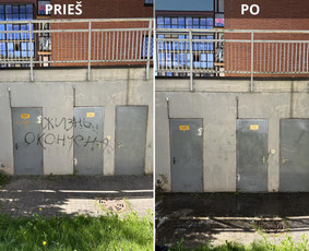 Spec. valymas: grafičių, fasado, sniego ir kt. / Profesionalus paviršių valymas. / Darbų pavyzdys ID 3428200