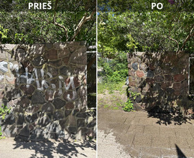 Spec. valymas: grafičių, fasado, sniego ir kt. / Profesionalus paviršių valymas. / Darbų pavyzdys ID 3428204