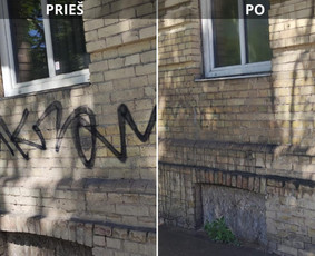 Spec. valymas: grafičių, fasado, sniego ir kt. / Profesionalus paviršių valymas. / Darbų pavyzdys ID 3429382