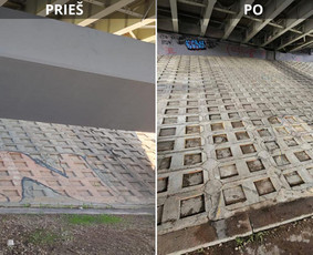 Spec. valymas: grafičių, fasado, sniego ir kt. / Profesionalus paviršių valymas. / Darbų pavyzdys ID 3429438