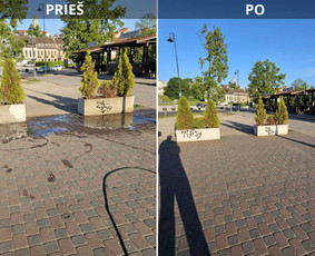 Spec. valymas: grafičių, fasado, sniego ir kt. / Profesionalus paviršių valymas. / Darbų pavyzdys ID 3429444
