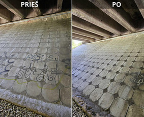 Spec. valymas: grafičių, fasado, sniego ir kt. / Profesionalus paviršių valymas. / Darbų pavyzdys ID 3429466