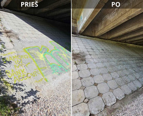 Spec. valymas: grafičių, fasado, sniego ir kt. / Profesionalus paviršių valymas. / Darbų pavyzdys ID 3429468