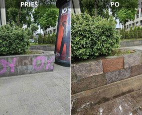 Spec. valymas: grafičių, fasado, sniego ir kt. / Profesionalus paviršių valymas. / Darbų pavyzdys ID 3429554