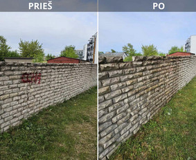 Spec. valymas: grafičių, fasado, sniego ir kt. / Profesionalus paviršių valymas. / Darbų pavyzdys ID 3429556