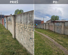 Spec. valymas: grafičių, fasado, sniego ir kt. / Profesionalus paviršių valymas. / Darbų pavyzdys ID 3429558