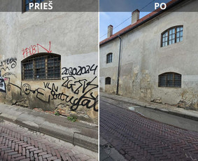 Spec. valymas: grafičių, fasadų, trinkelių ir dažymas. - Grafiti plovimas - 2 Grafiti plovimas - Spec. valymas: grafičių, fasadų, trinkelių ir dažymas. - 2