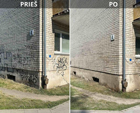 Spec. valymas: grafičių, fasado, sniego ir kt. / Profesionalus paviršių valymas. / Darbų pavyzdys ID 3429622