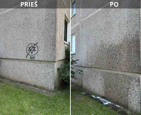 Spec. valymas: grafičių, fasado, sniego ir kt. / Profesionalus paviršių valymas. / Darbų pavyzdys ID 3429642
