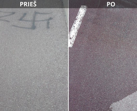 Spec. valymas: grafičių, fasado, sniego ir kt. / Profesionalus paviršių valymas. / Darbų pavyzdys ID 3429670