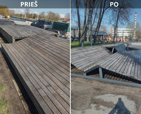 Spec. valymas: grafičių, fasado, sniego ir kt. / Profesionalus paviršių valymas. / Darbų pavyzdys ID 3431328