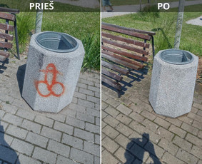 Spec. valymas: grafičių, fasado, sniego ir kt. / Profesionalus paviršių valymas. / Darbų pavyzdys ID 3431858