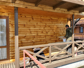 Rąstinių namų restauracija: dažymas, hermetizavimas / Vasyl Sheremet / Darbų pavyzdys ID 3435034
