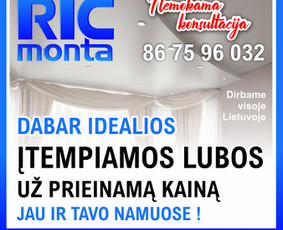 Įtempiamos lubos - Lubų apdaila, montavimas - 3 Lubų apdaila, montavimas - Įtempiamos lubos - 3