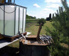 Vandens atvežimas statyboms baseinams šuliniams. / 1000L talpos ibc konteineriai atveža vandenį / Darbų pavyzdys ID 3439824