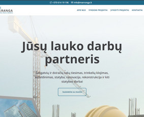 Reprezentacinė, paslaugas teikiančios įmonės, svetainė.
- Atliktas vidinis SEO
- Prijungta Google Analytics
- Kontaktinė forma prijungta prie el.pašto