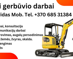 Mini ekskavatoriaus nuoma su operatoriumi gerbūvio darbai - Savivarčio nuoma - 1 Savivarčio nuoma - Mini ekskavatoriaus nuoma su operatoriumi gerbūvio darbai - 1