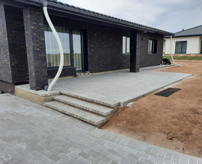Trinkelių dėjimas, pagrindų paruošimas, bortų betonavimas - Trinkelių klojimas - 1 Trinkelių klojimas - Trinkelių dėjimas, pagrindų paruošimas, bortų betonavimas - 1