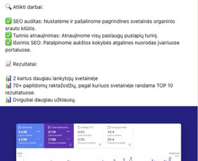Seo, Ai Seo jūsų projektui. Nemokamas Seo/ai auditas / Mantas Tamošaitis / Darbų pavyzdys ID 3448934