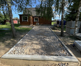 Trinkelių pagrindo paruošimas - Trinkelių klojimas! Tvorų montavimas! - 1