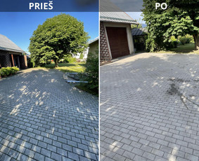 Trinkelių, kiemo dangų ir kitų paviršių plovimas / Trinkeliu švara / Darbų pavyzdys ID 3451386