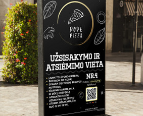 Lauko stendo picos užsisakymo maketas klientui.