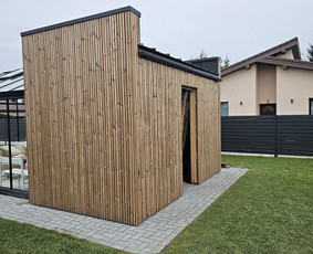 Sodo, mediniai nameliai - Karkasiniai statiniai, fasadai, stogai ir kiti statybos darb - 3