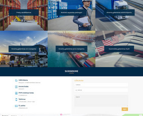 Logistikos įmonės www.arkama.com internetinė svetainė.