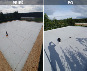Plokščių Stogų Dengimas Pvc, Epdm ir bitumine Danga / Tvirti stogai / Darbų pavyzdys ID 3468286