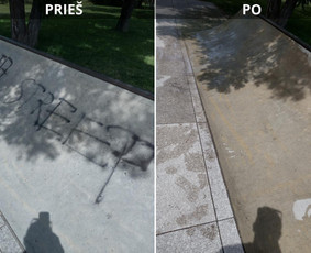 Spec. valymas: grafičių, fasado, sniego ir kt. / Profesionalus paviršių valymas. / Darbų pavyzdys ID 3468958