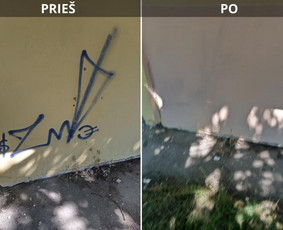 Spec. valymas: grafičių, fasado, sniego ir kt. / Profesionalus paviršių valymas. / Darbų pavyzdys ID 3468996