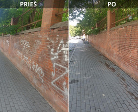 Spec. valymas: grafičių, fasado, sniego ir kt. / Profesionalus paviršių valymas. / Darbų pavyzdys ID 3468998