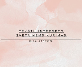 Tekstų interneto svetainėms kūrimas - Jūra. Rašymo - 1