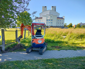 Mini ekskavatoriaus nuoma - Mini ekskavatorius nuoma, drenažo, lietaus nuotekų darbai - 2