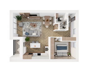 3D interjero, eksterjero vizualizacijos, 3D planai / Kornelijus Daukantas / Darbų pavyzdys ID 3472142