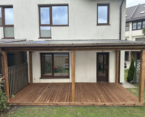 Terasos, karkasiniai statiniai, vent. fasadai, sandeliukai. / NETIKRI BROLIAI / Darbų pavyzdys ID 3473598