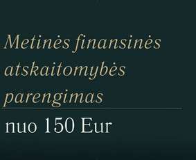 Finansinių ataskaitų rengimas, teikimas - Finansinės apskaitos paslaugos - 1