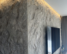 Interjero dekoravimas - Sienų dekoravimas/ Uolos/ Tinkavimas moliu - 1