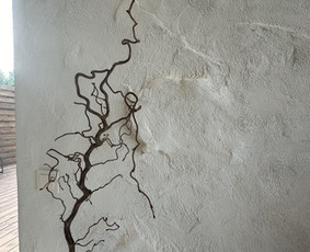 Interjero dekoravimas - Sienų dekoravimas/ Uolos/ Tinkavimas moliu - 4