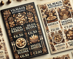 Kavinių ir restoranų meniu maketavimas - Ir konkurentai renkasi Eglė Reklamos paslaugos Jūsų verslui. - 2