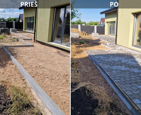 Trinkelių pagrindo paruo&scaron;imas - Trinkelių klojimas, gerbūvio darbai - 4