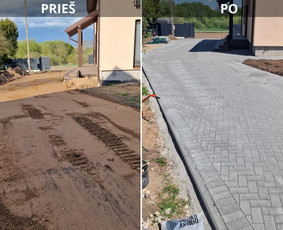 Trinkelių pagrindo paruo&scaron;imas - Trinkelių klojimas, gerbūvio darbai - 3