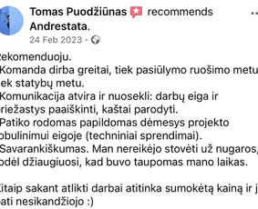 Vidaus apdailos darbai Vilniuje / Andrestata / Darbų pavyzdys ID 3489380