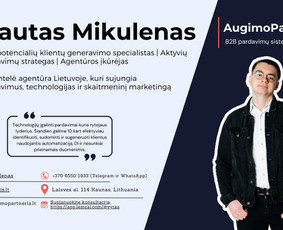 B2b Pardavimų sistemos ir dirbtinio intelekto sprendimai - Pardavimų vadybininkai - 2 Pardavimų vadybininkai - B2b Pardavimų sistemos ir dirbtinio intelekto sprendimai - 2