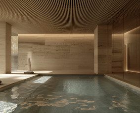 Viešbučio spa dizainas.