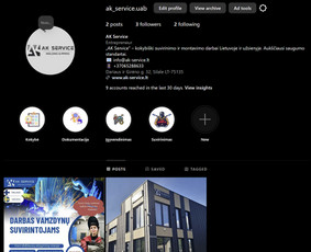 Google Ads, Meta Ads, socialinių tinklų administravimas - Instagram paskyros sukūrimas bei administravimas - 1 Instagram paskyros sukūrimas bei administravimas - Google Ads, Meta Ads, socialinių tinklų administravimas - 1