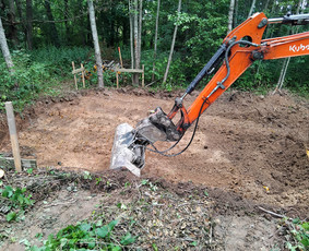 Pamatų įrengimas, indždinerinių tinklų montavimas, drono fot / EGIDA / Darbų pavyzdys ID 3493036